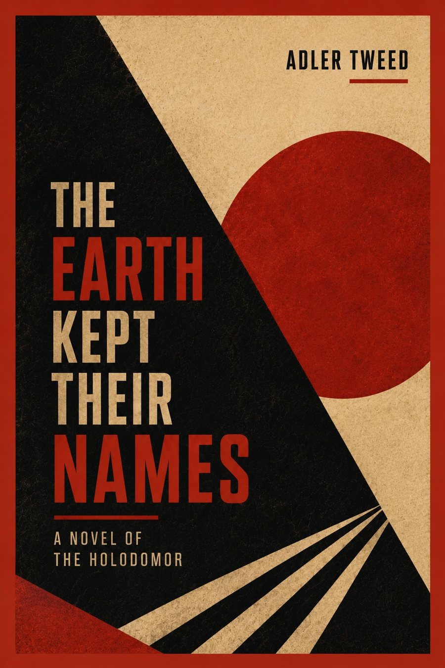Book cover for The Earth Kept Their Names by Adler Tweed, a historical novel of Soviet Ukraine and the Holodomor.